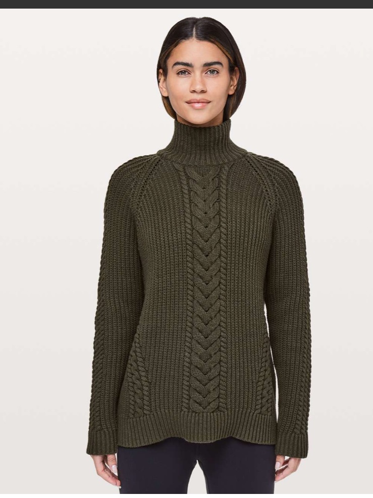 Lululemon Bring The Cozy Turtleneck Dark Olive 4